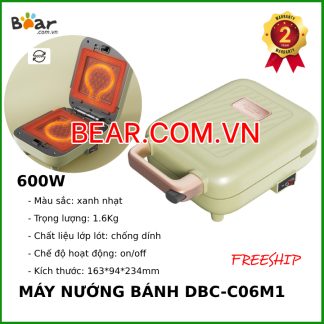 Máy kẹp nướng bánh sandwich, bánh mì, bánh quế Bear DBC-C06M1